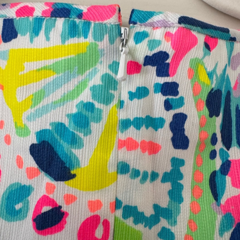 NWT Sz 00 Lilly Pulitzer Adara Shift Dress with Pink and Blue Floral - Picture 8 of 10